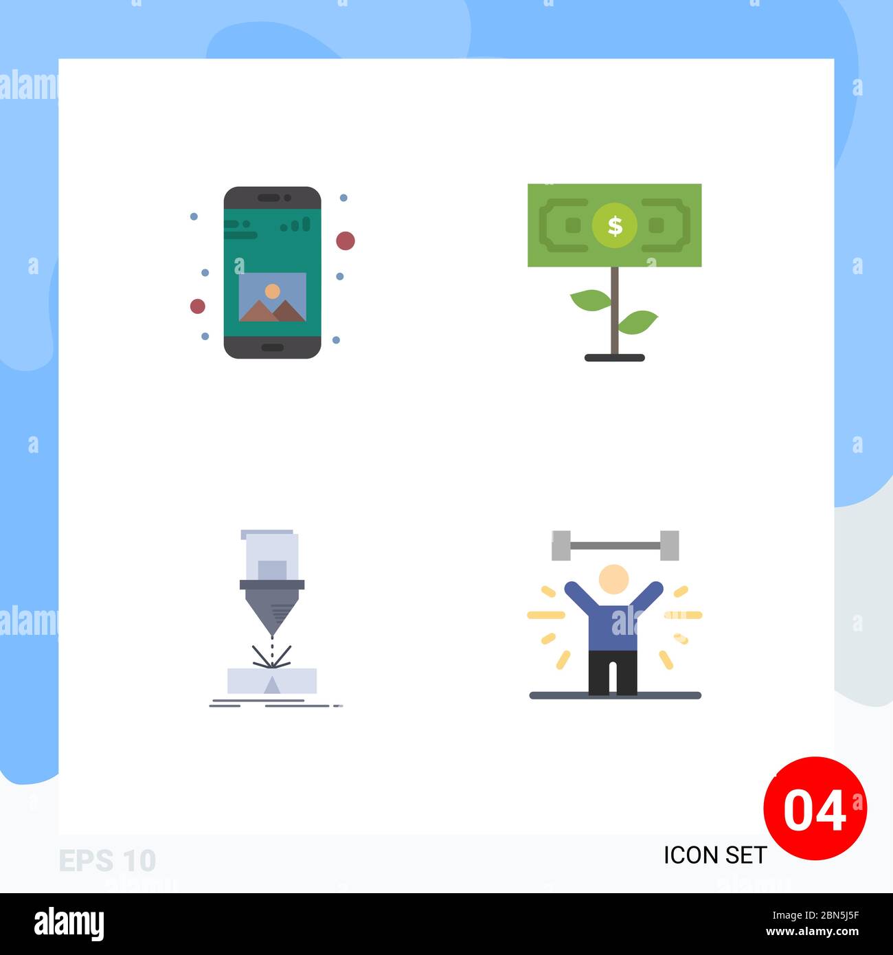 4 Universal Flat Icons Set For Web And Mobile Applications App Engineering Mobile Plant Laser Editable Vector Design Elements Stock Vector Image Art Alamy