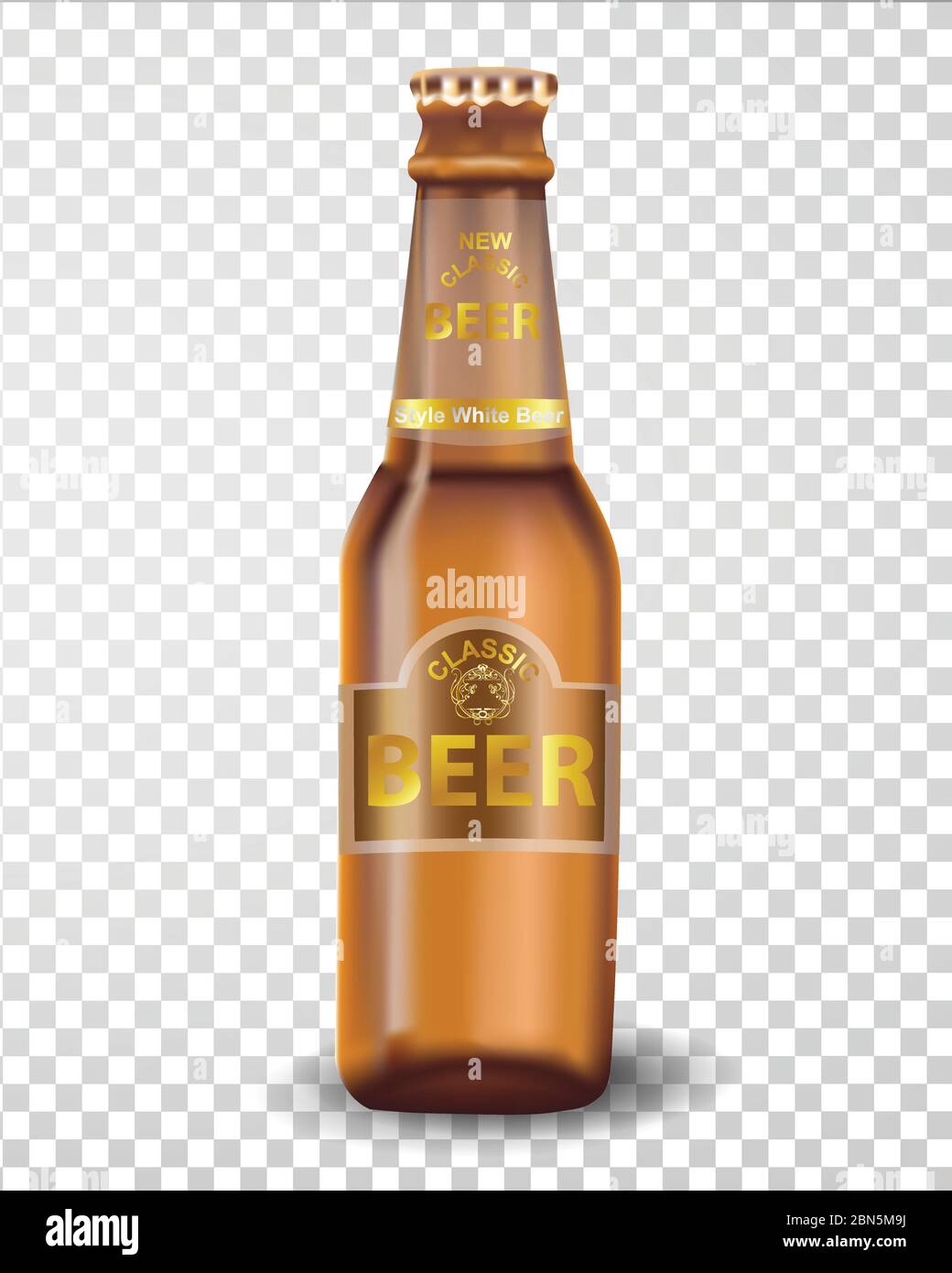 Premium beer bottle isolated on transparent background in 3d  illustration,classic, illustration Stock Vector Image & Art -  Alamy