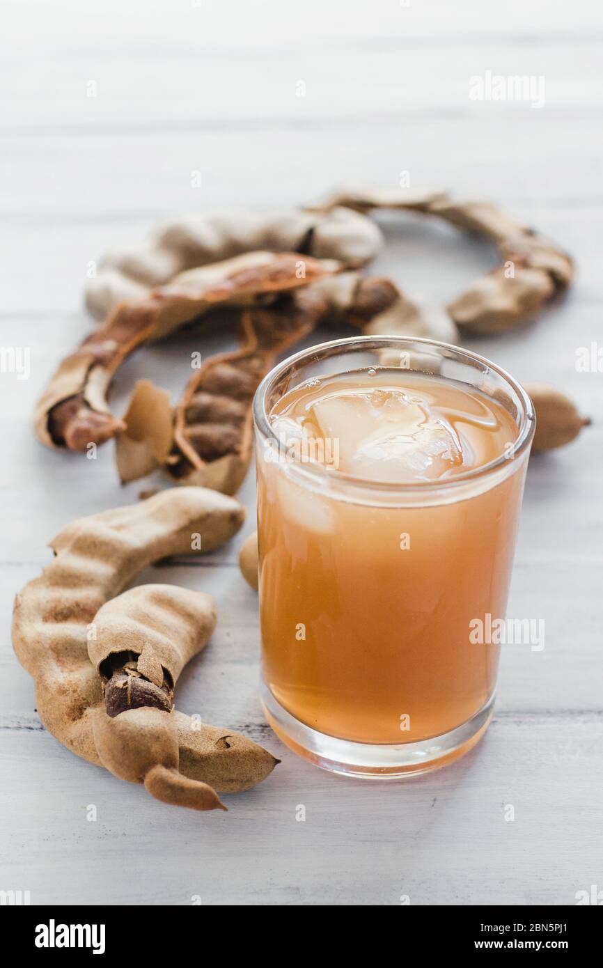 Tamarindo drink, tamarind water. sweet juice in mexico Stock Photo Alamy