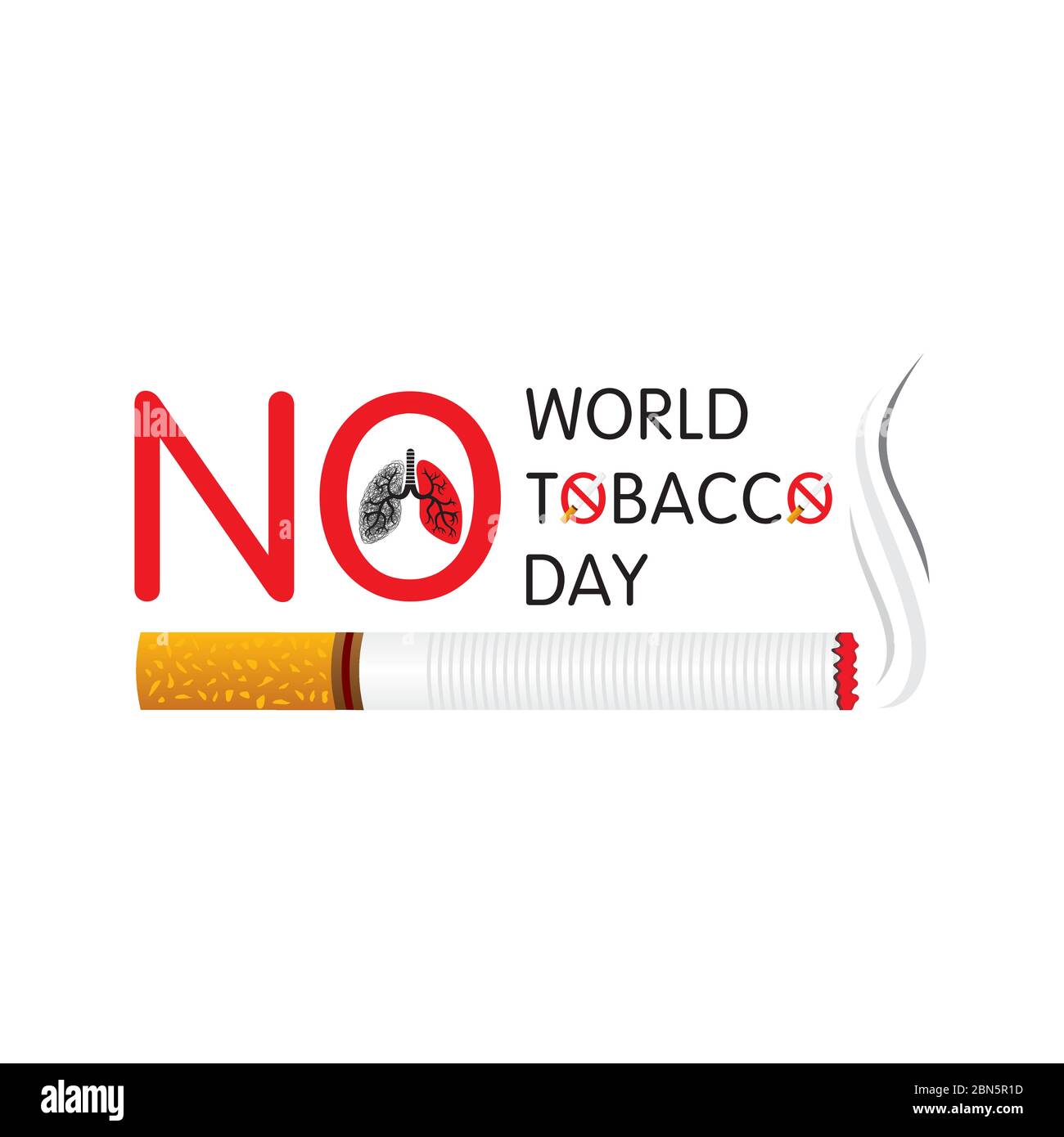 vector illustration world no tobacco day, which is celebrate on 31 may