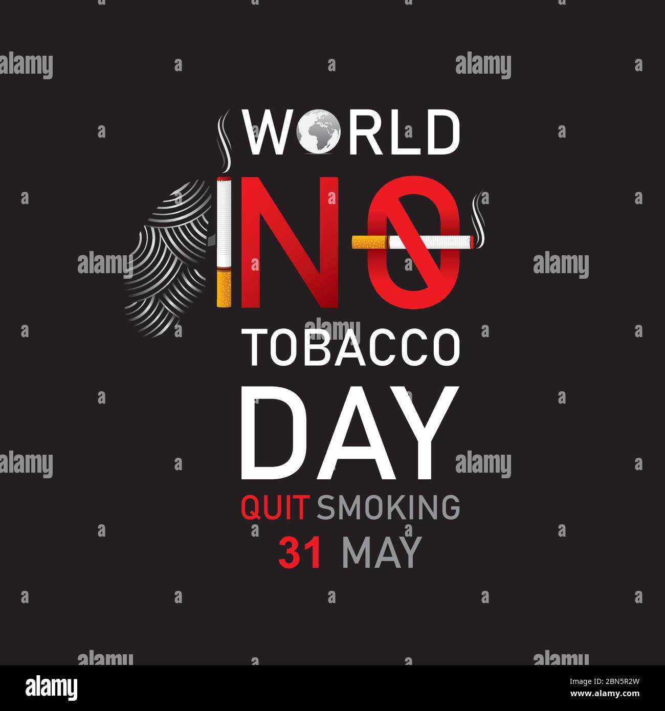 vector illustration world no tobacco day, which is celebrate on 31 may  Stock Vector Image & Art