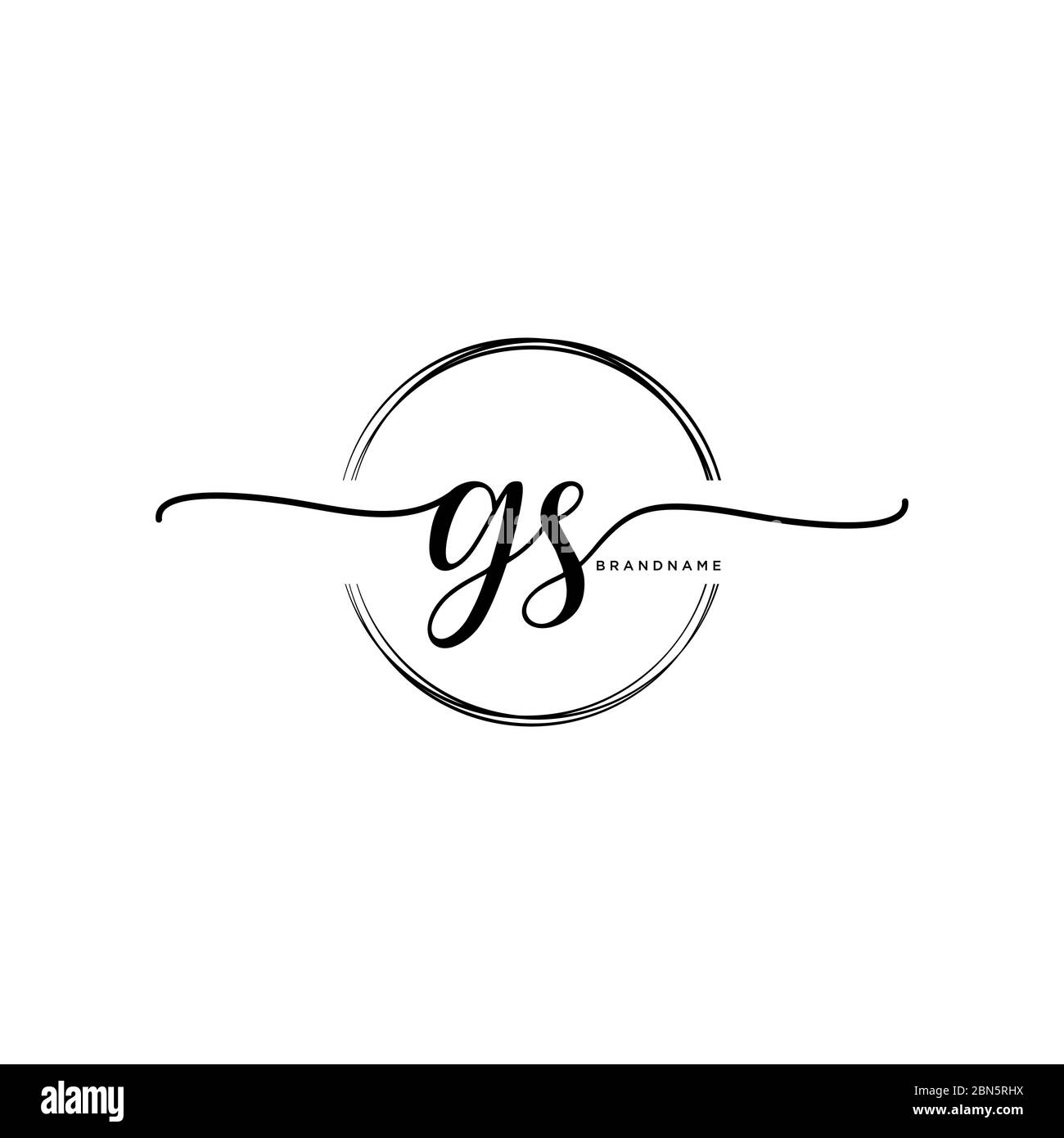 GS Brush Letter Logo Design. Artistic Handwritten Brush Letters Logo  Concept Vector. Download a Free Preview or High Q… | Gs logo, Logo design,  Initials logo design