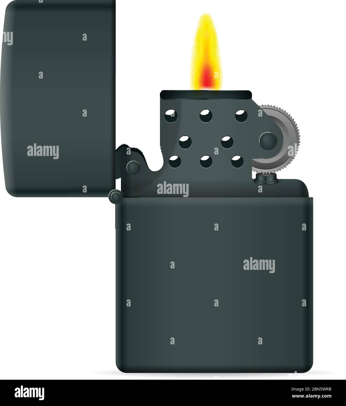 Lighter on a white background. Vector illustration. Stock Vector