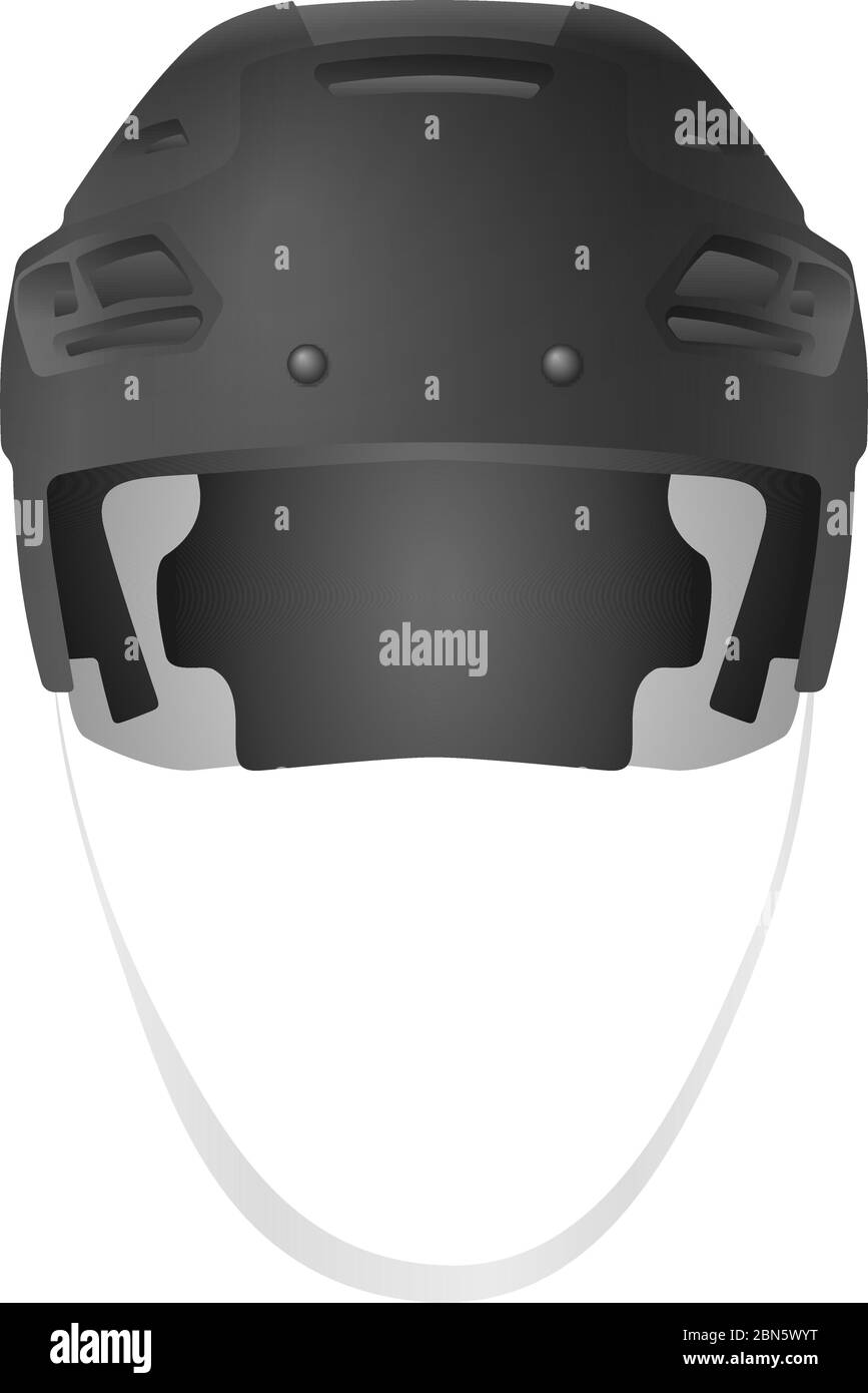 Hockey helmet on a white background. Vector illustration Stock Vector