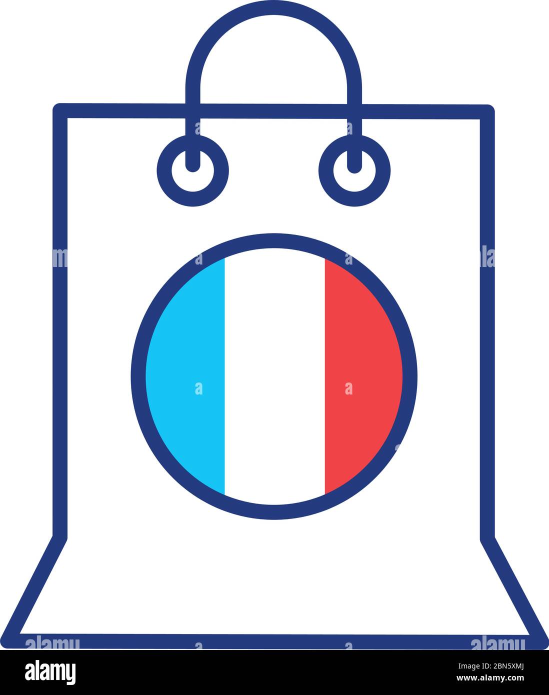 shopping bag with france flag line style Stock Vector Image & Art Alamy