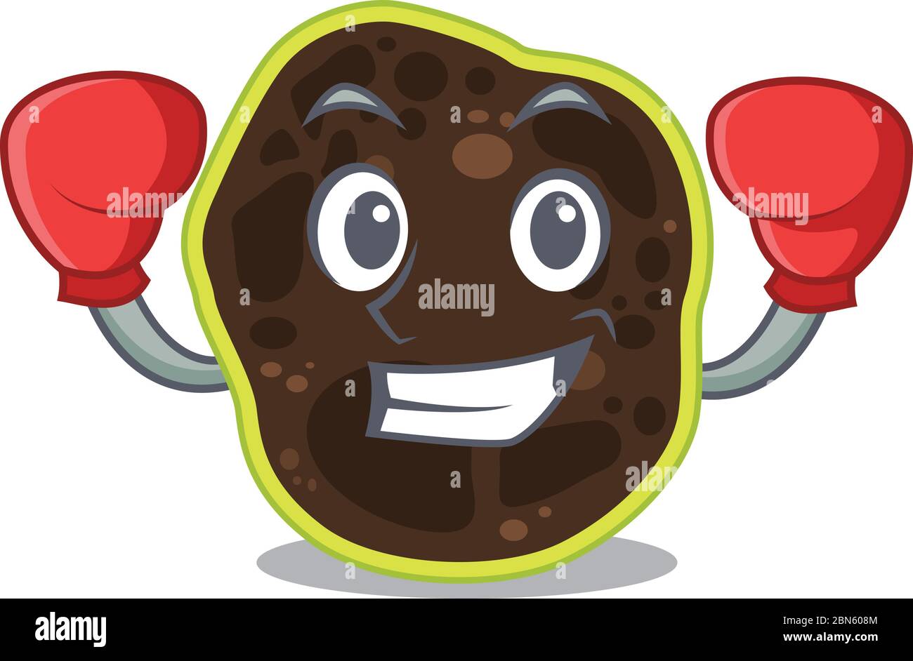 Mascot design of firmicutes as a sporty boxing athlete Stock Vector