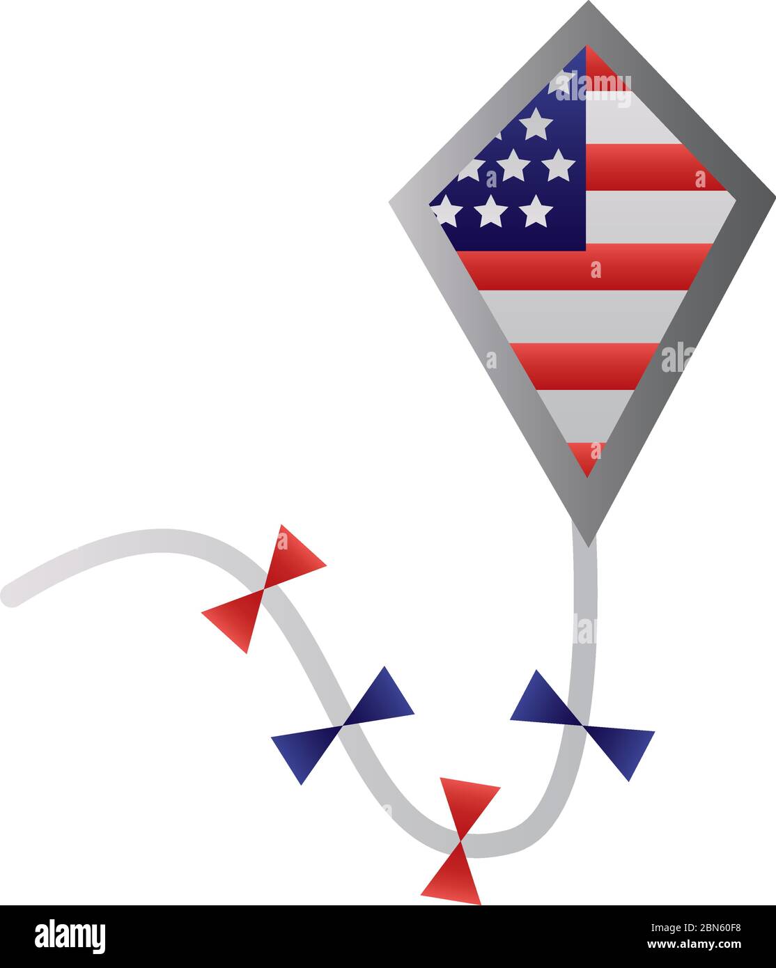 kite with usa flag degraded style Stock Vector Image & Art Alamy