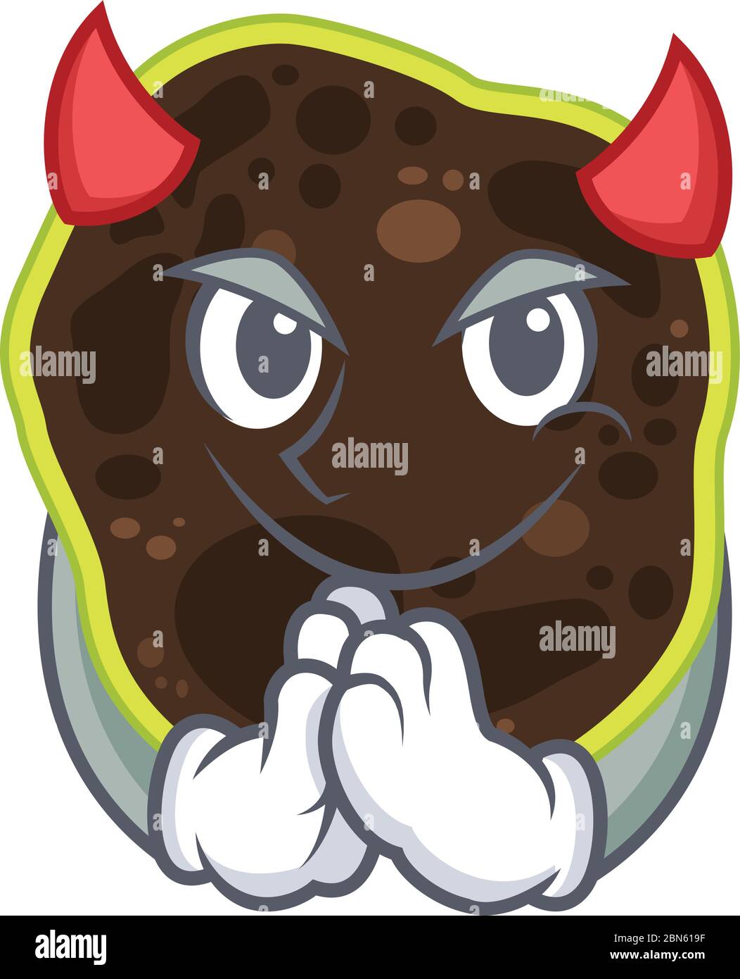 Firmicutes clothed as devil cartoon character design concept Stock Vector