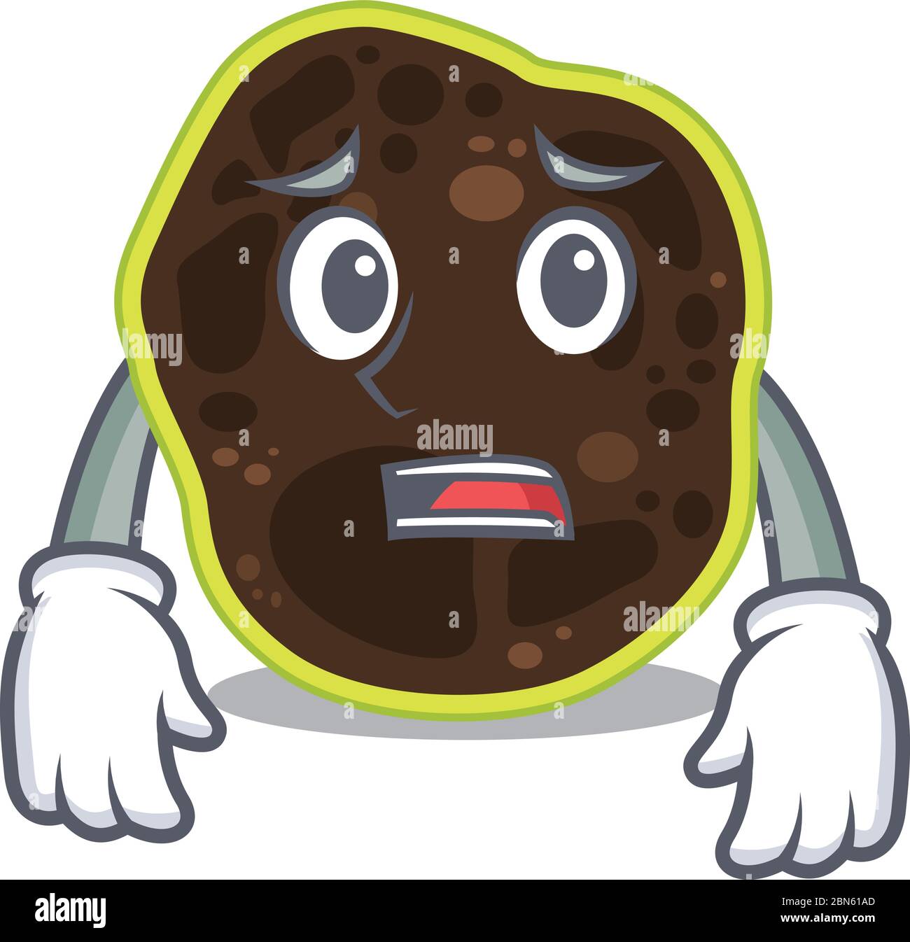 Cartoon design style of firmicutes having worried face Stock Vector