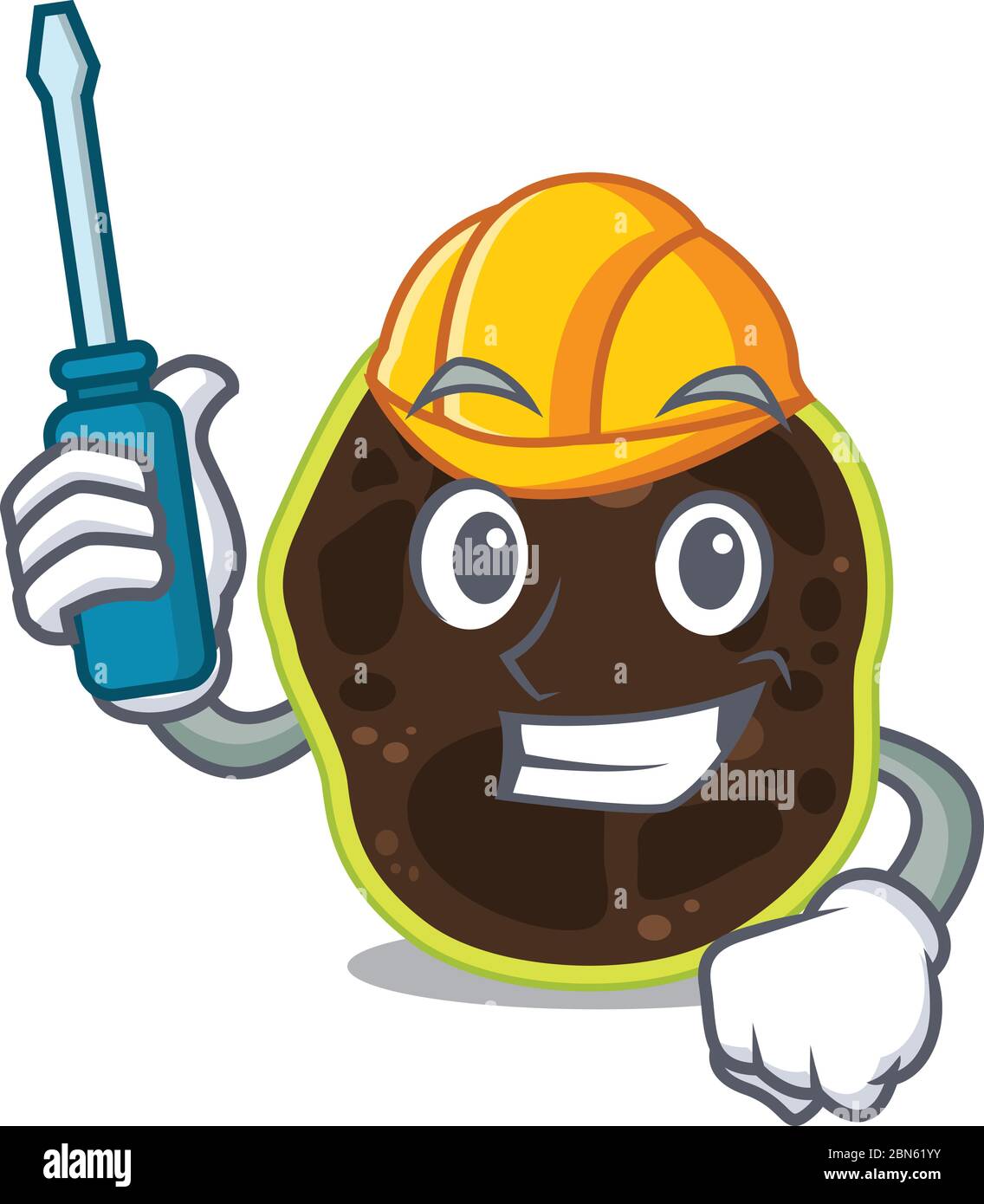 Firmicutes caricature design concept worked as an automotive Stock Vector