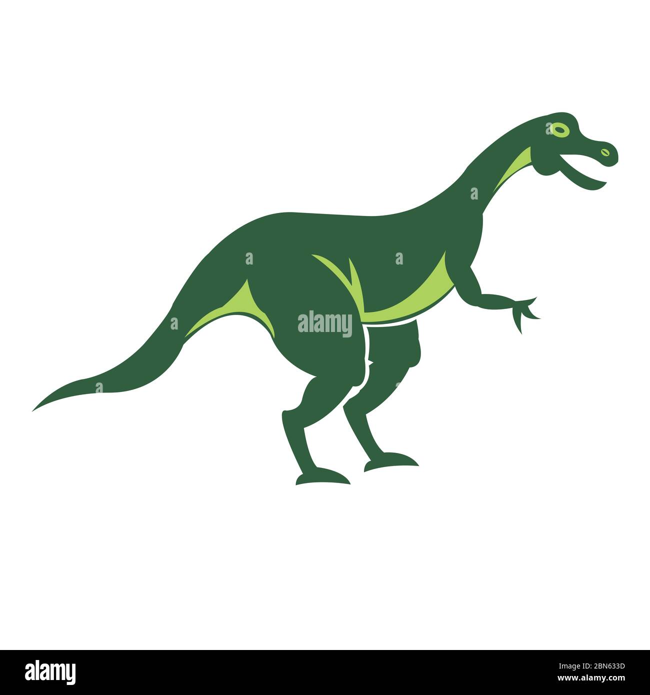green dinosaur on white background Stock Photo - Alamy
