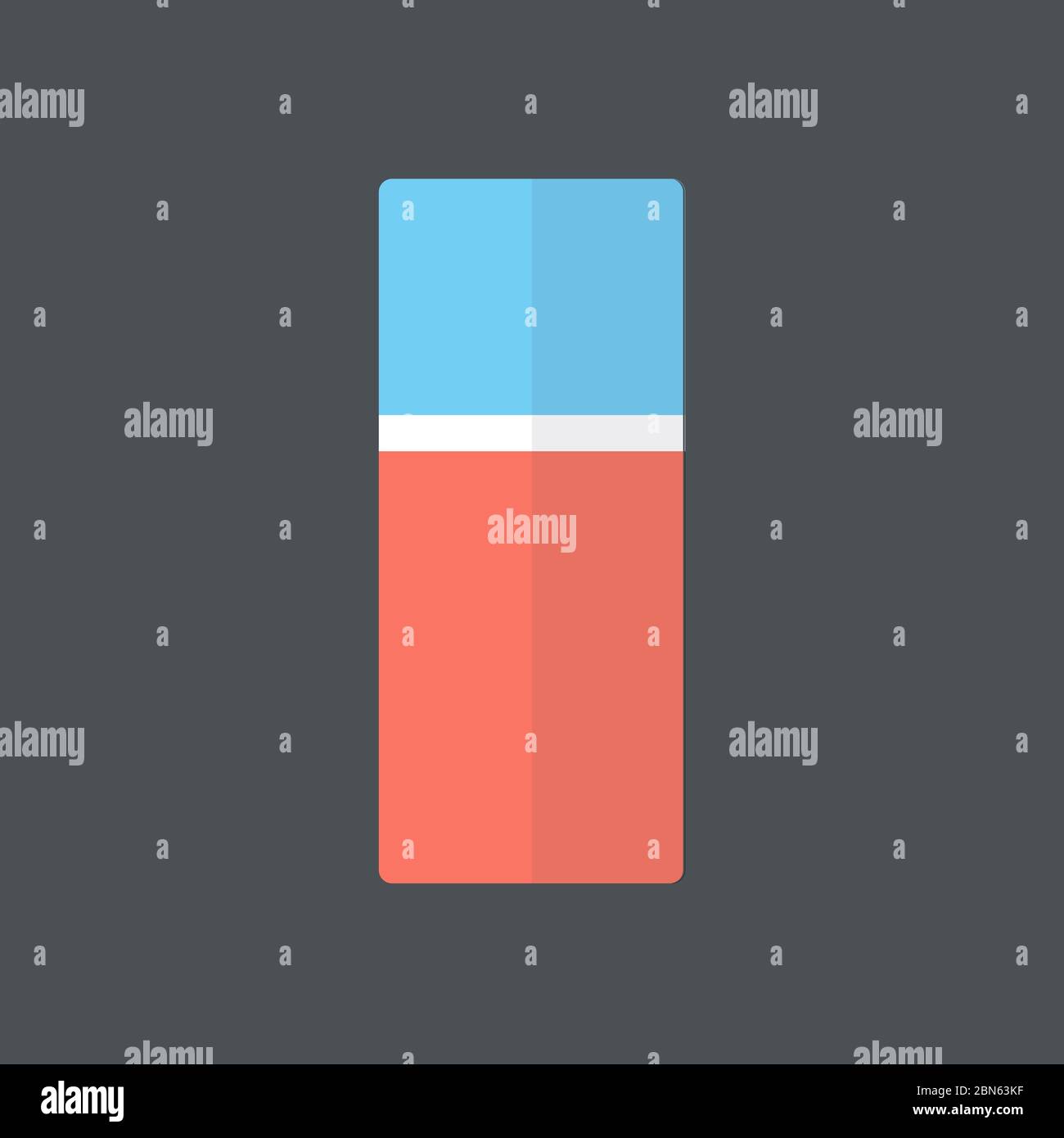 red and blue eraser on black background Stock Photo - Alamy