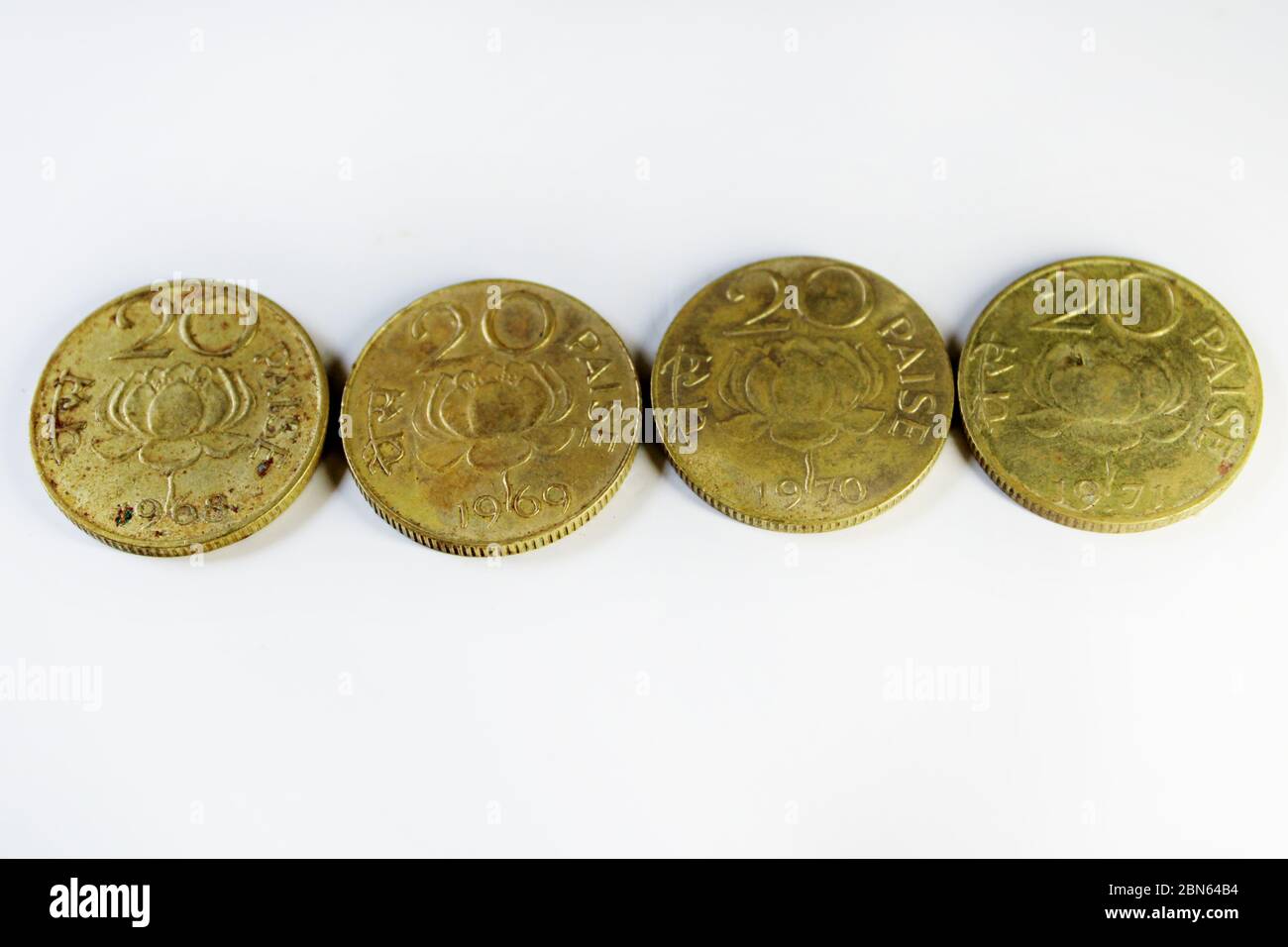 Old Rare Coins Of India Isolated On White Background Stock Photo, Picture  and Royalty Free Image. Image 17092335.