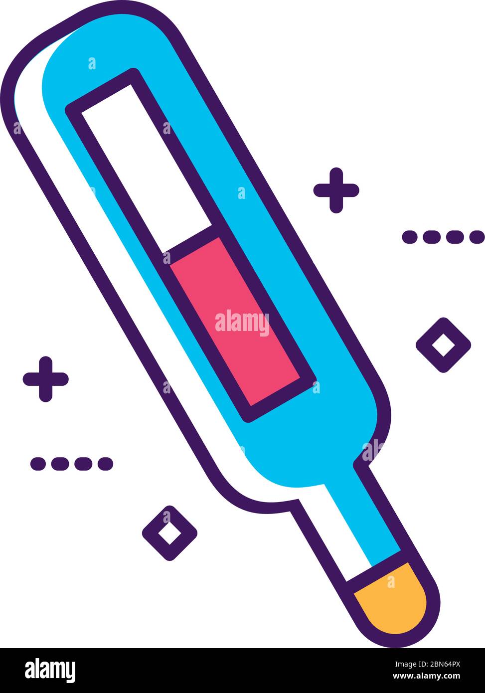 medical thermometer tool line and fill style Stock Vector Image & Art ...