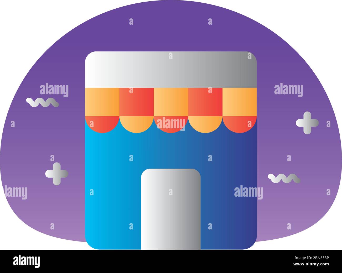 store building facade degraded style icon Stock Vector Image & Art - Alamy