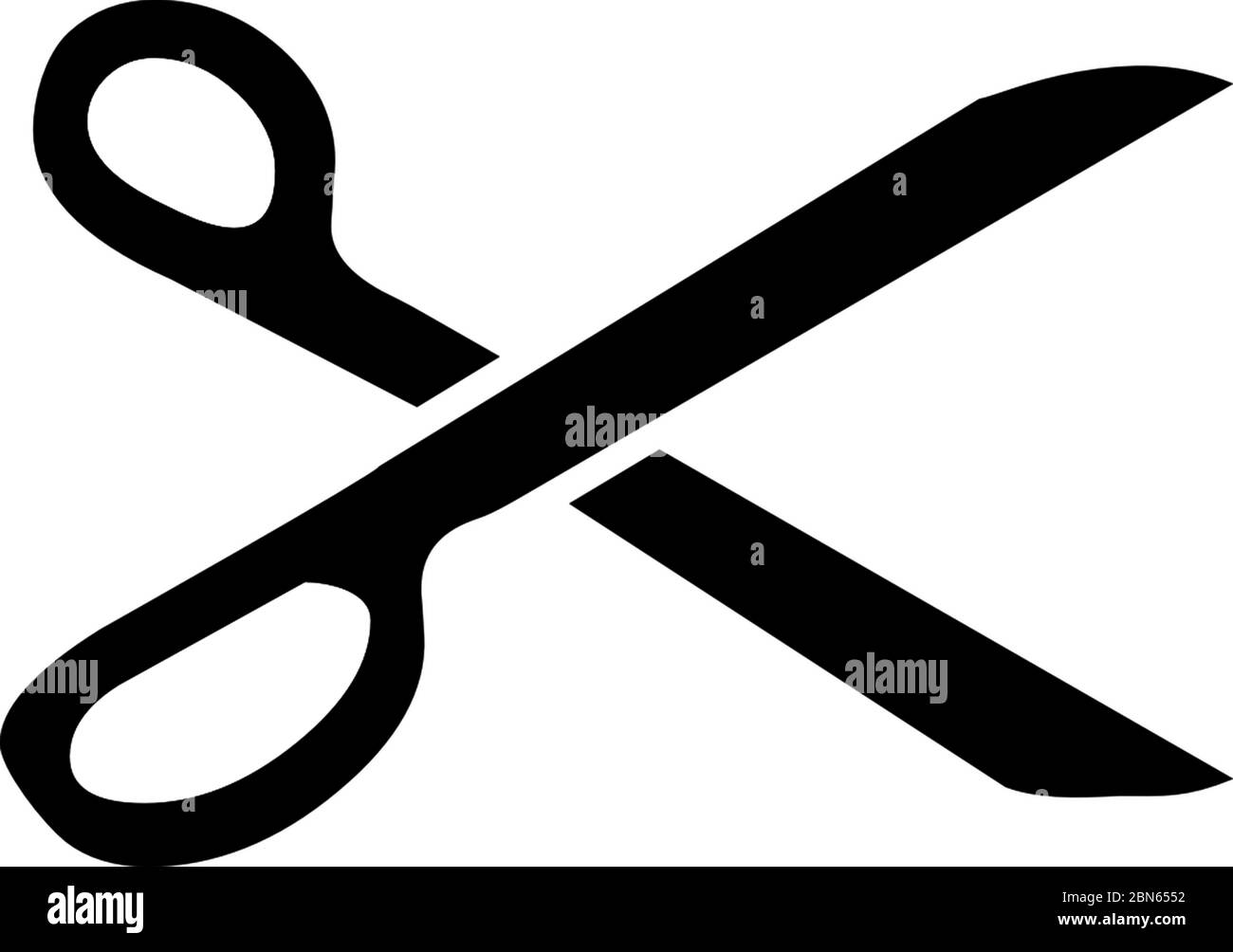 silhouette of scissors on white background Stock Photo - Alamy