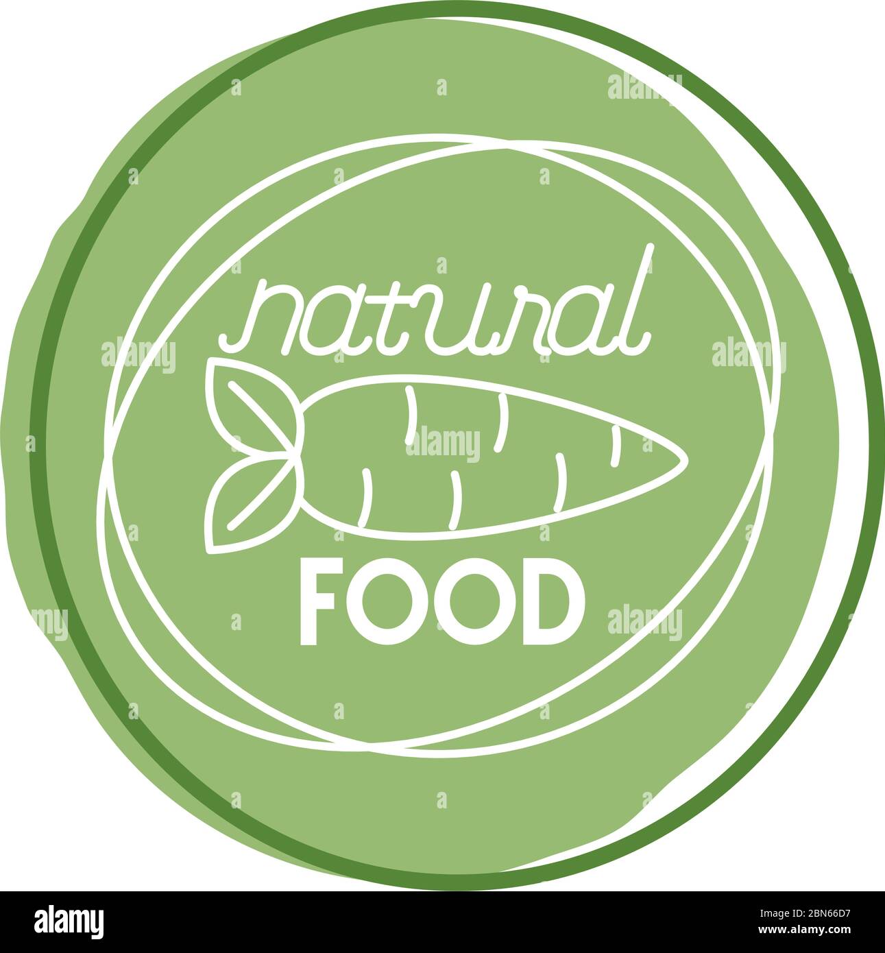 organic fresh food lettering block style icon Stock Vector Image & Art ...
