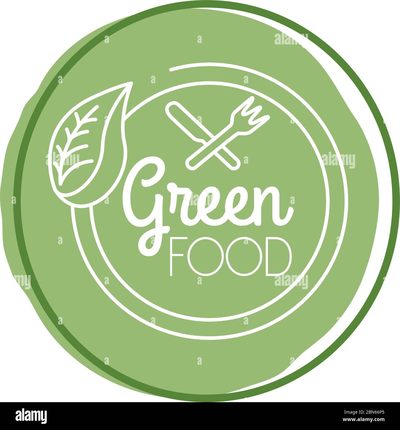 organic fresh food lettering block style icon Stock Vector Image & Art ...