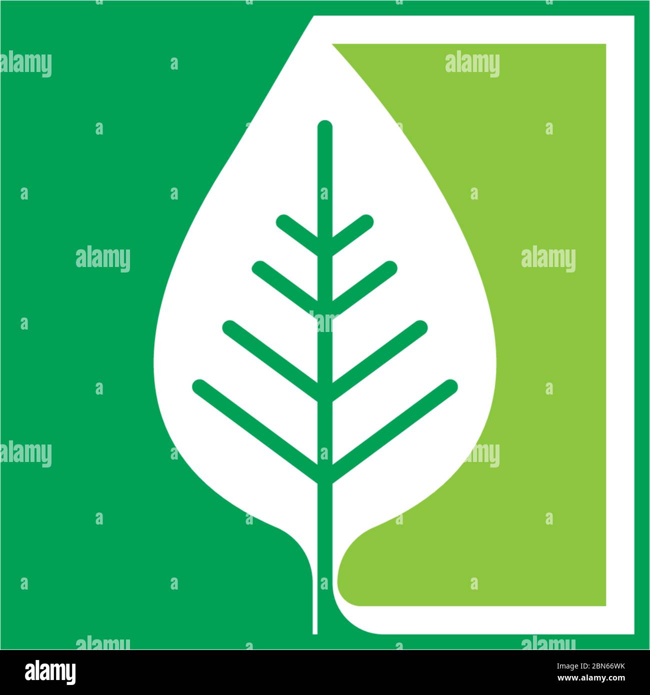 Leaf icon logo template illustration Stock Vector Image & Art - Alamy
