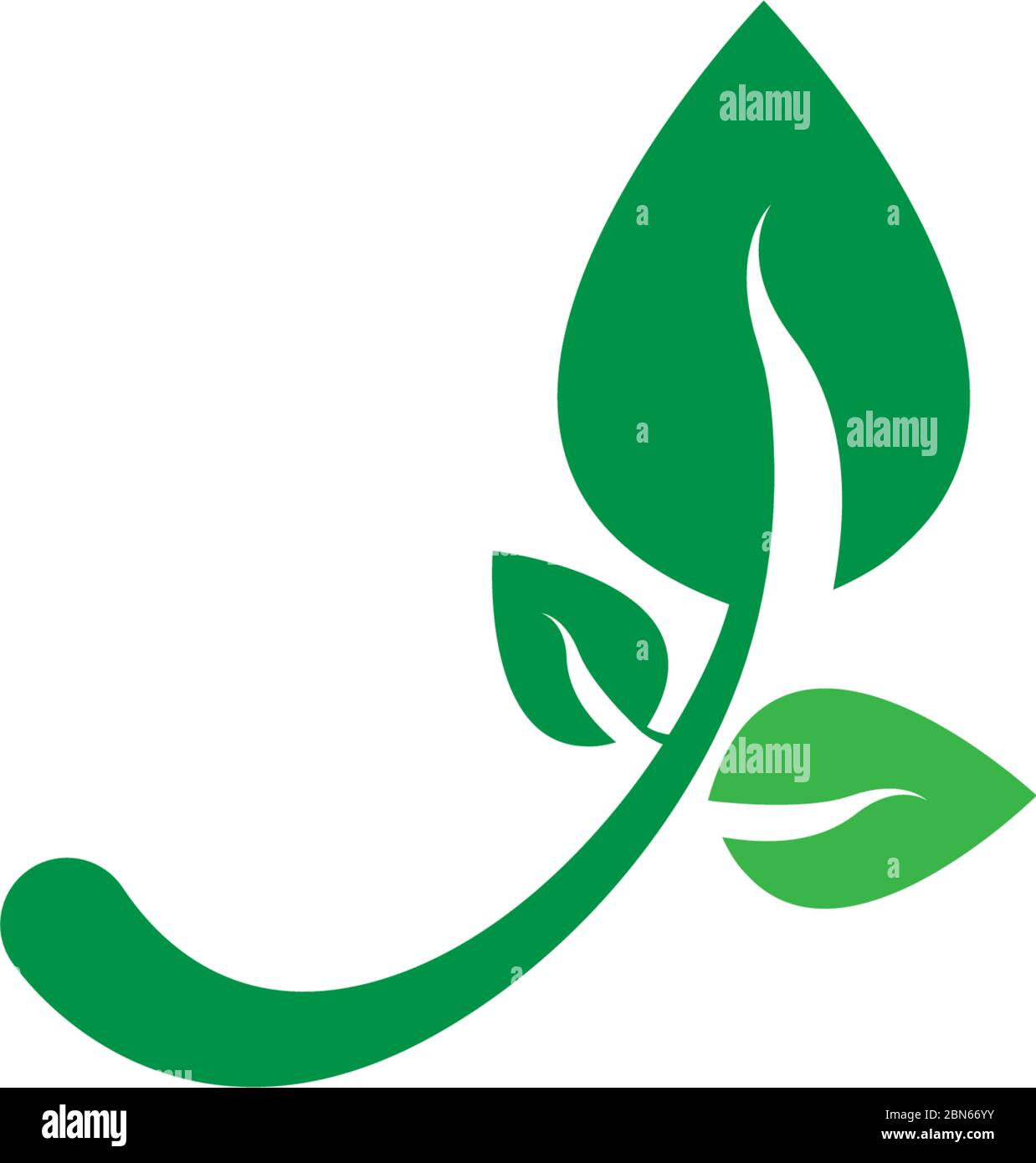 Leaf icon logo template illustration Stock Vector Image & Art - Alamy