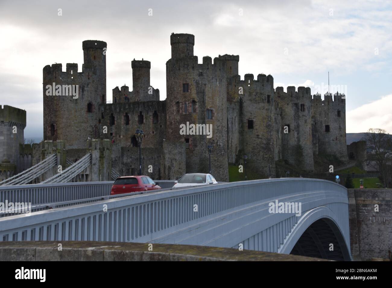 Conwy Castle, North Wales. Built by Edward I, during his conquest of Wales, between 1283 and 1289 Stock Photo