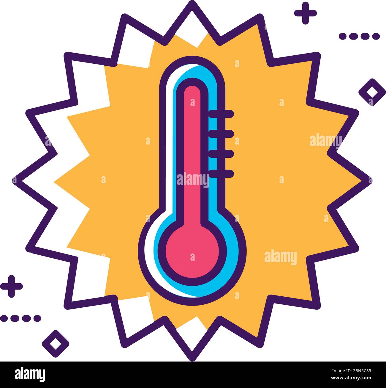 medical thermometer tool line and fill style Stock Vector Image & Art ...