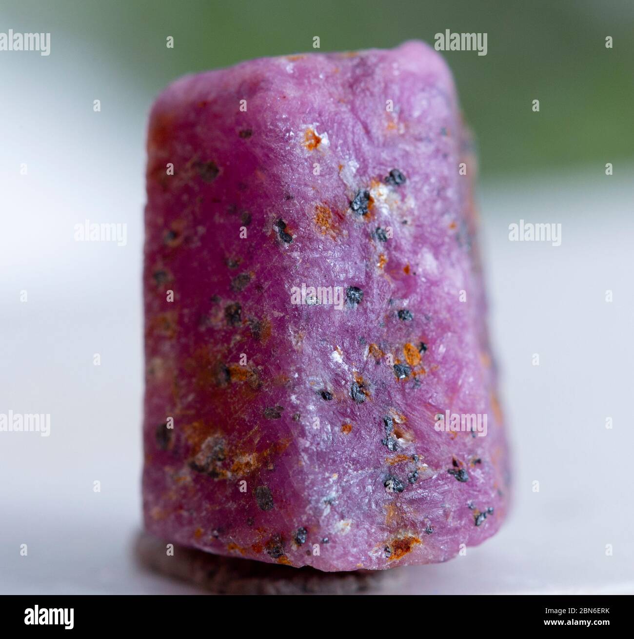 ruby mineral specimen quartz gem stone rock geology Stock Photo Alamy