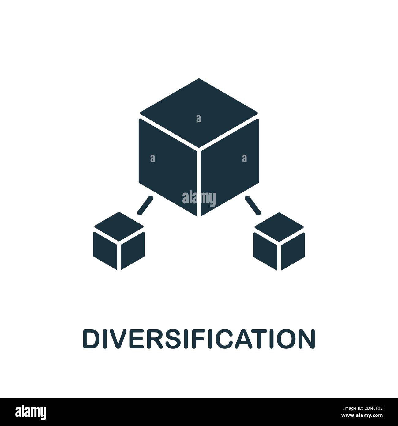 Diversification icon from investment collection. Simple line Diversification icon for templates, web design and infographics Stock Vector