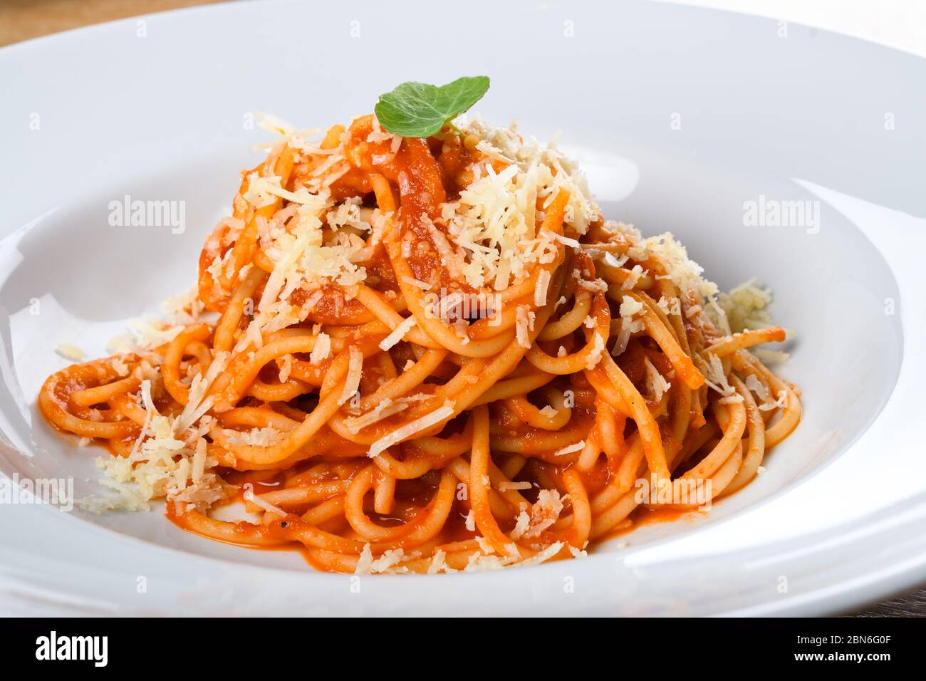 Spaghetti Napoli with Neapolitan sauce, also called Napoli sauce or