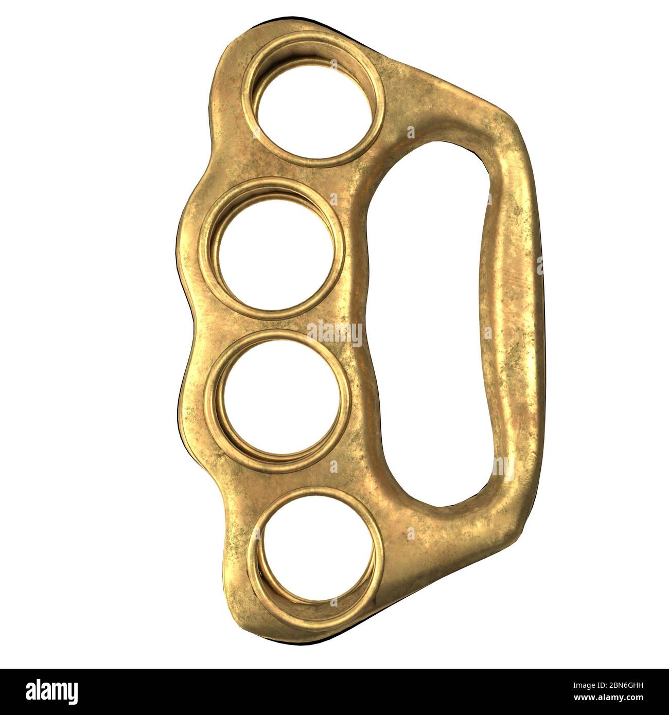 brass knuckles with spikes on an isolated white background. 3d illustration Stock Photo Alamy