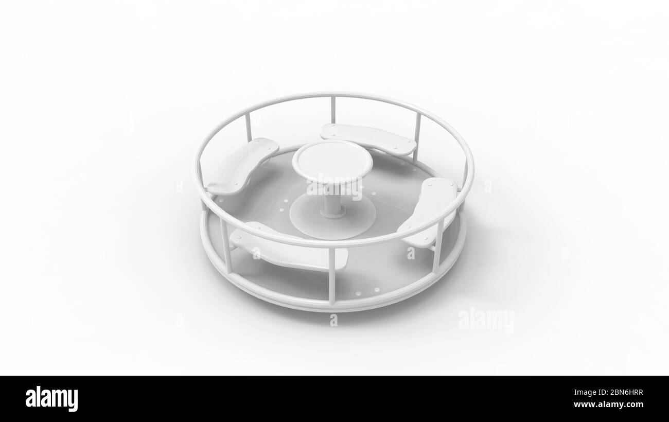 Carousel Table Top View Rendering 3D rendering of a carousel park attraction amusement fun ride Stock ...