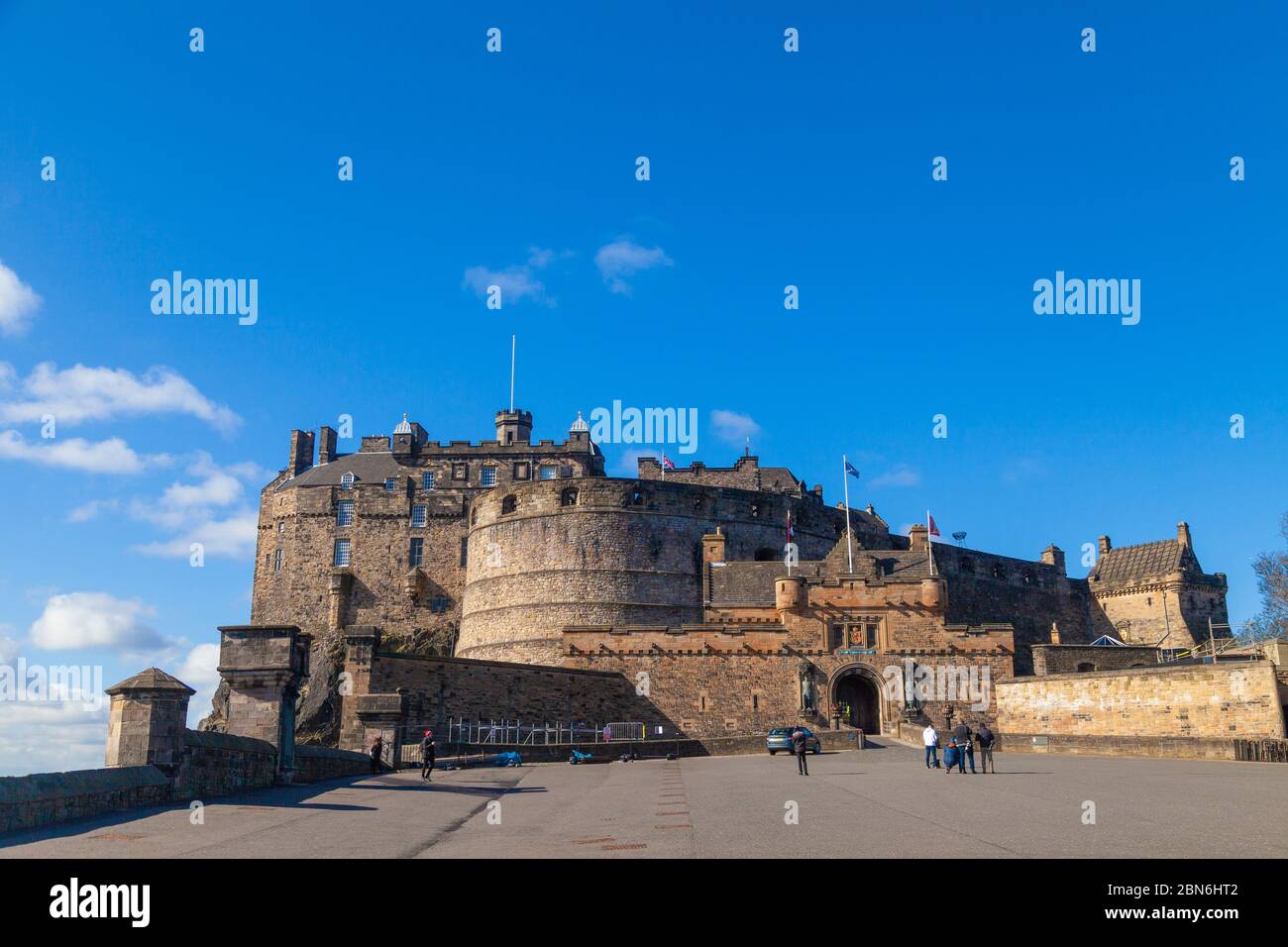 Edinburgh Castle from the Esplanade during the Coronavirus Pandemic Lockdown Stock Photo Alamy