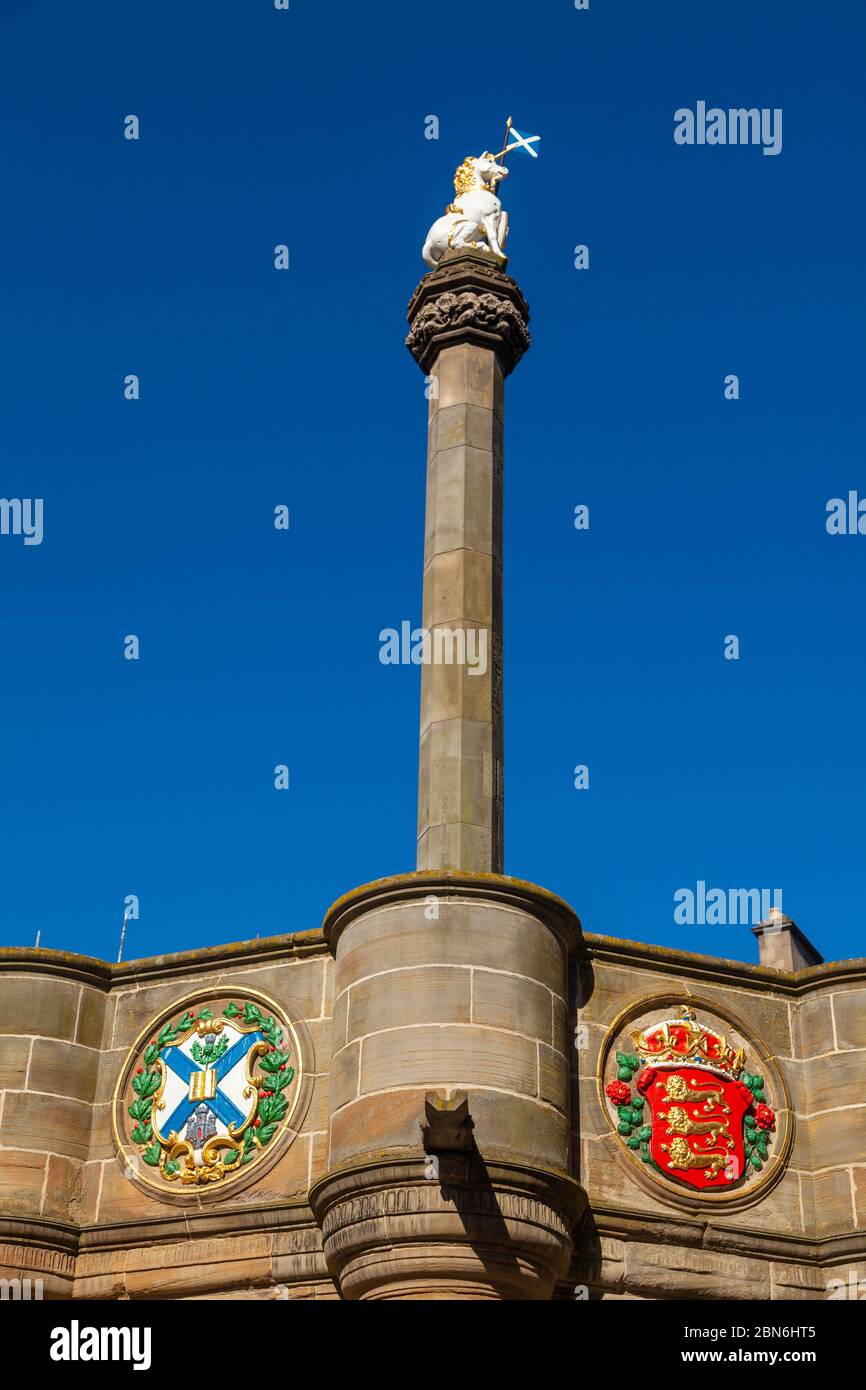 Mercat Cross, Royal Mile, Edinburgh Stock Photo