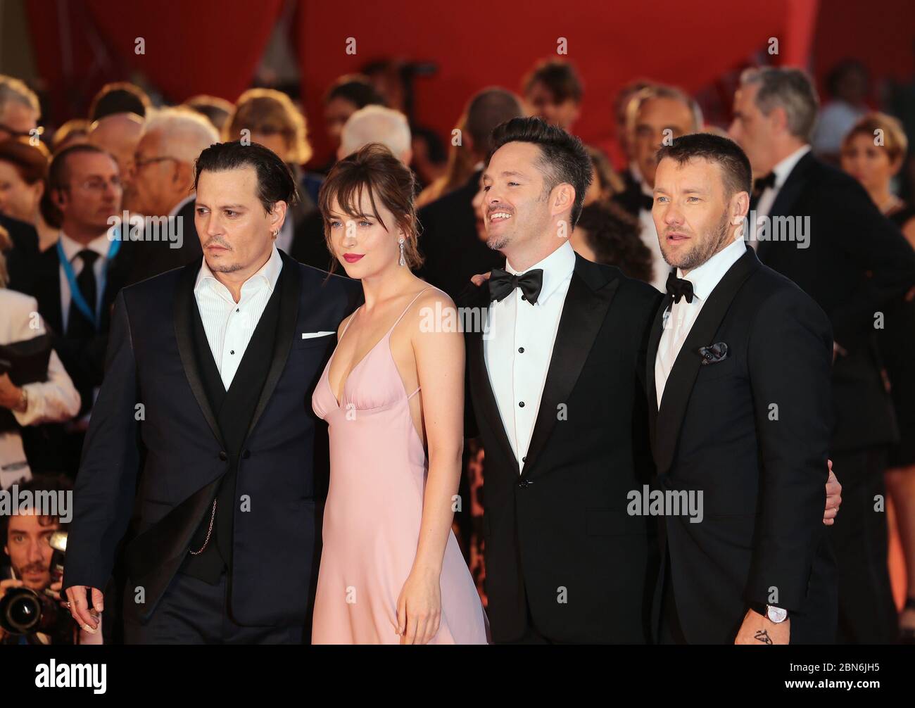 the &lsquo;Black Mass&rsquo; cast during the red carpet during the 72nd Venice Film