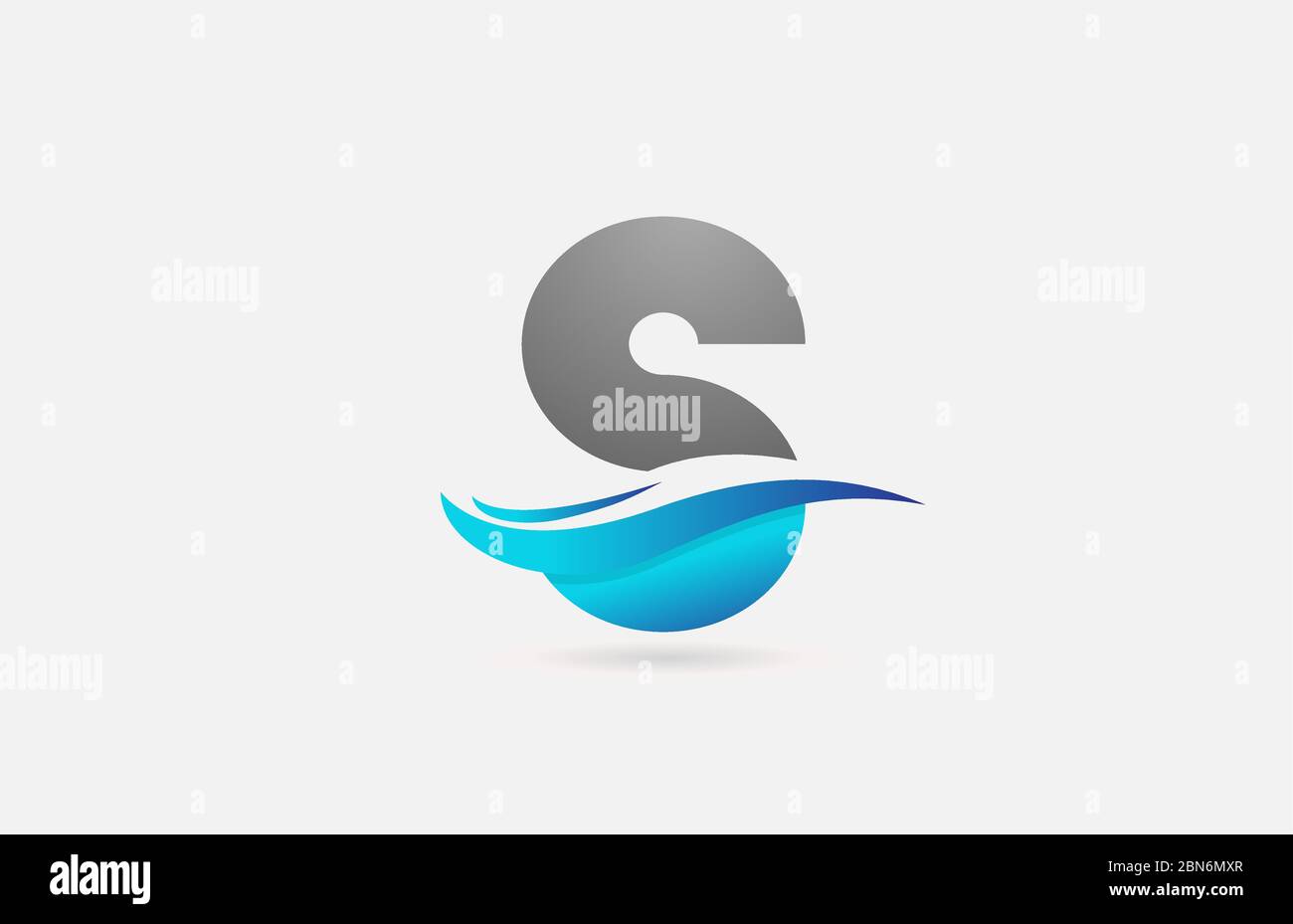 blue grey S alphabet letter logo icon for company and business with ...