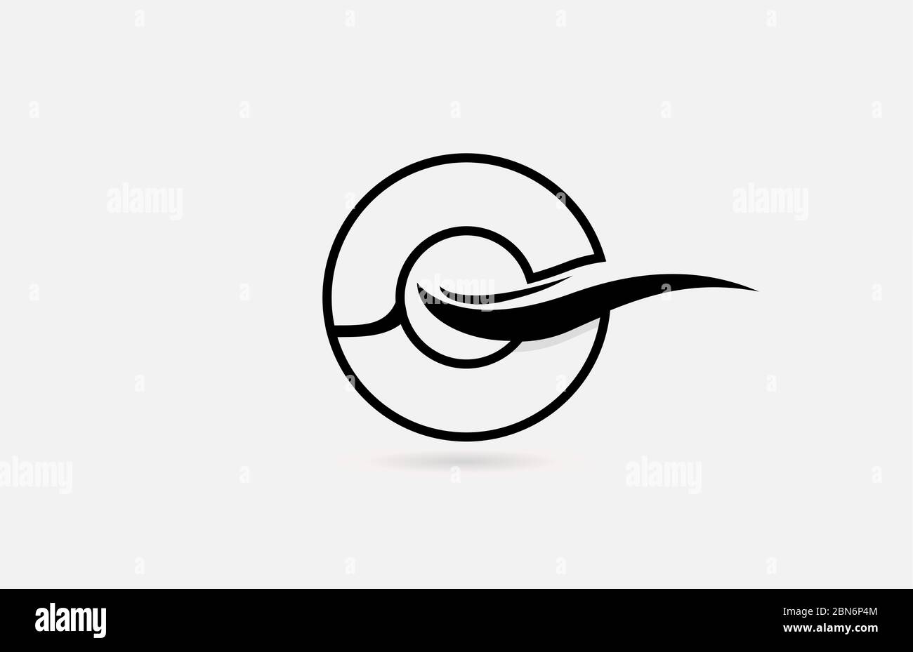 O black and white alphabet letter logo icon for company and business ...