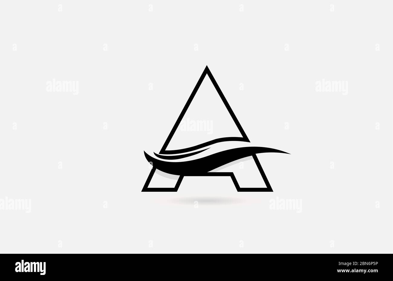 A black and white alphabet letter logo icon for company and business ...