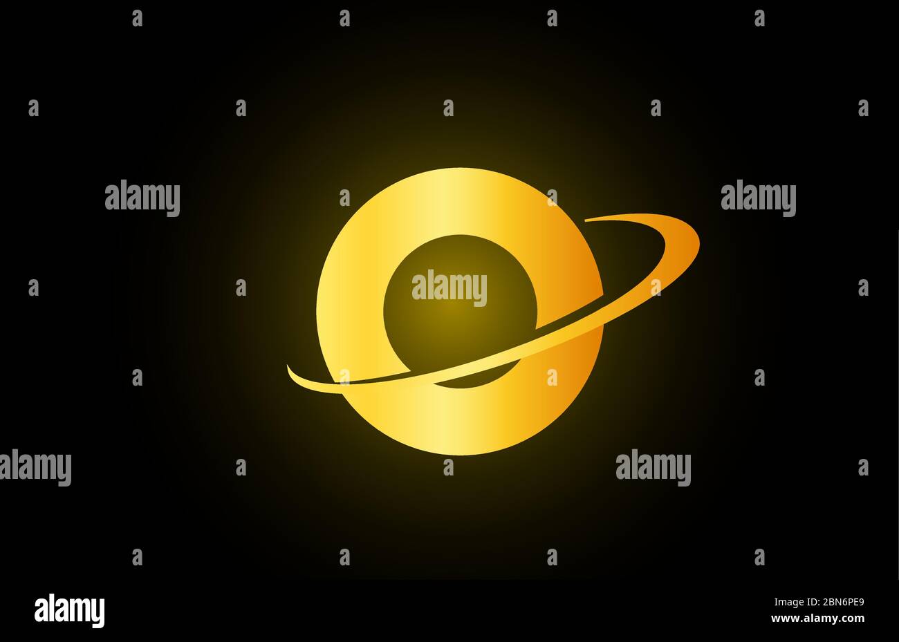 O alphabet letter logo icon for company and business with gold design ...