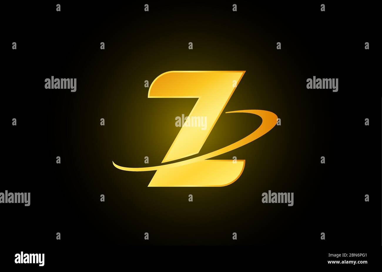 Z alphabet letter logo icon for company and business with gold design ...