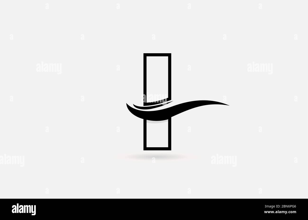 I black and white alphabet letter logo icon for company and business ...