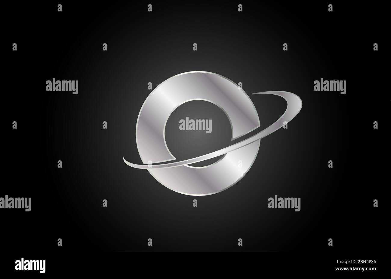 O metal alphabet letter logo icon for company and business with swoosh ...