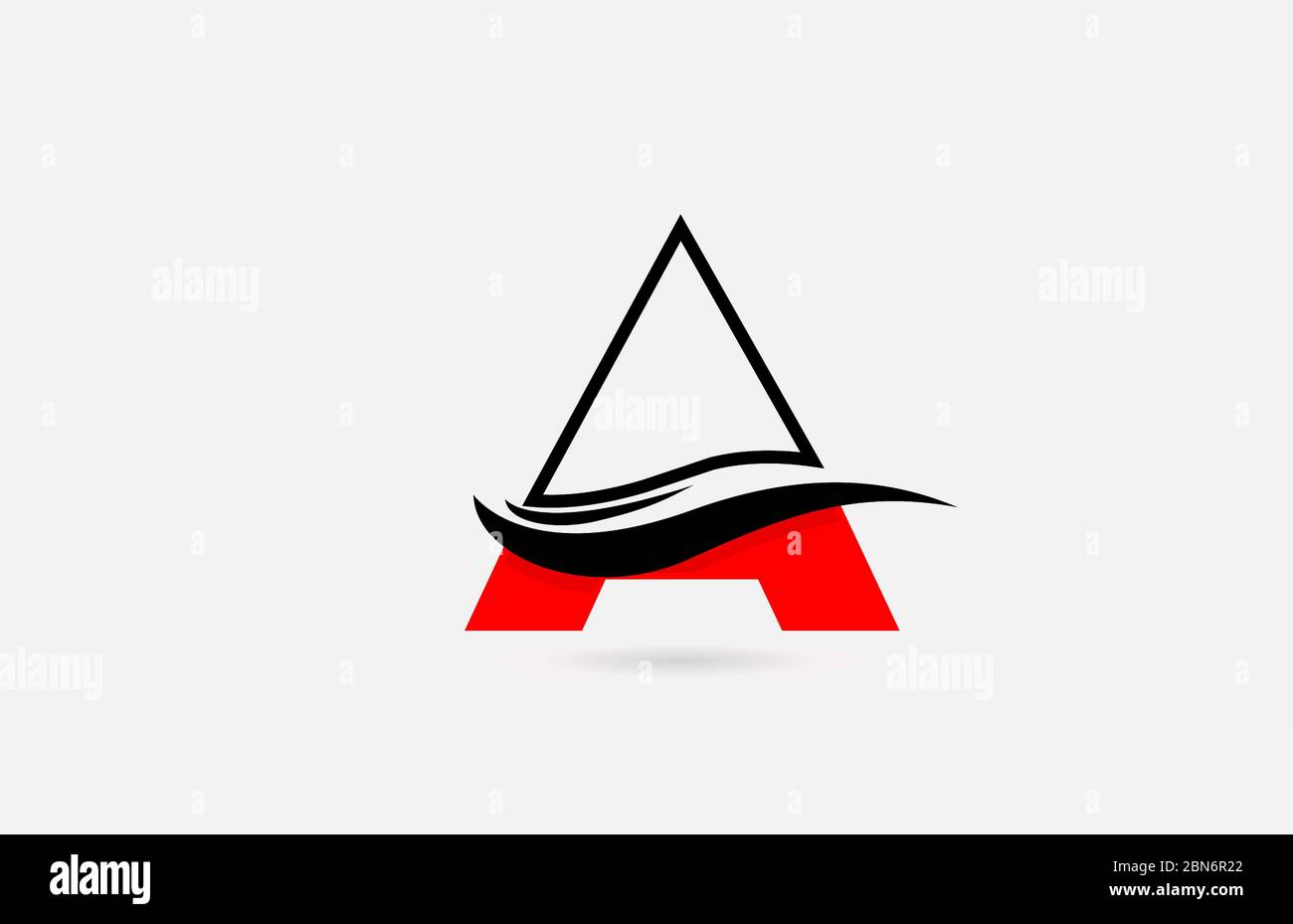 A red black alphabet letter logo icon for business and company with ...