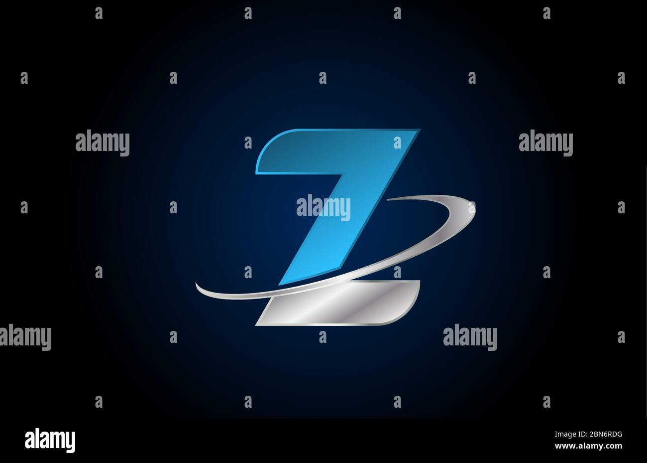 Z metallic alphabet letter logo icon for business and company with grey ...