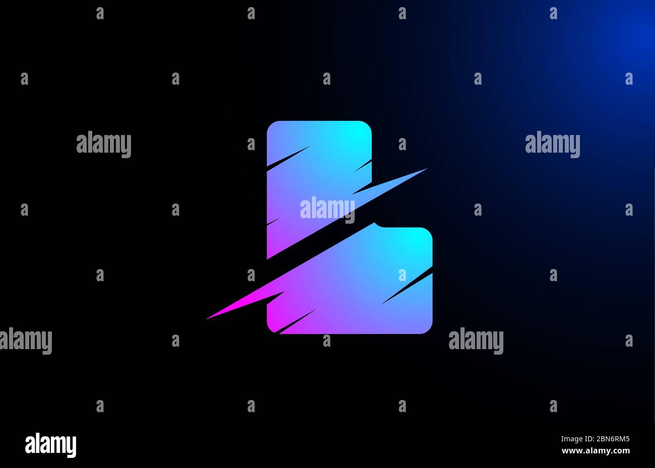 L pink blue alphabet letter logo icon for business and company with ...