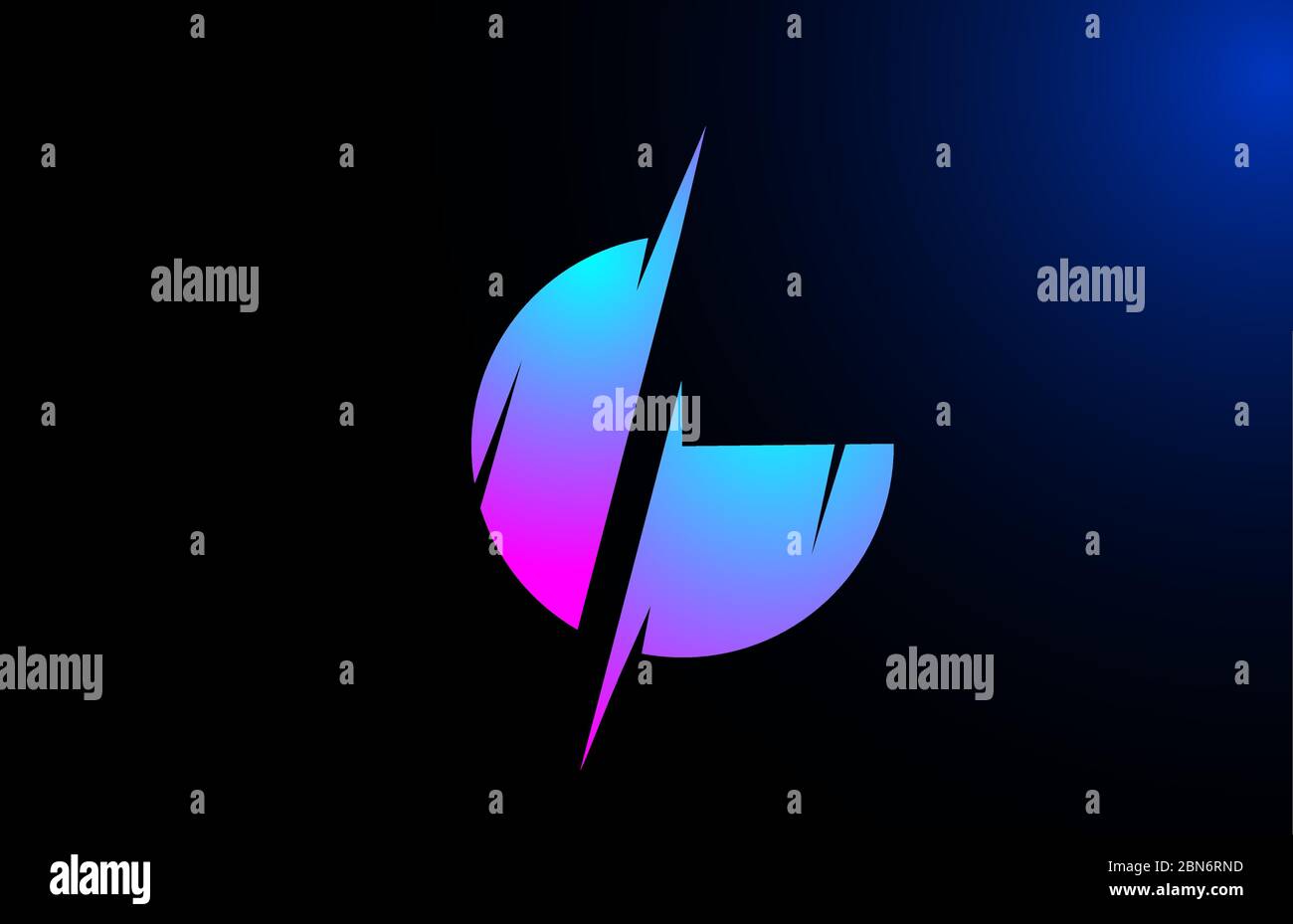 G pink blue alphabet letter logo icon for business and company with ...
