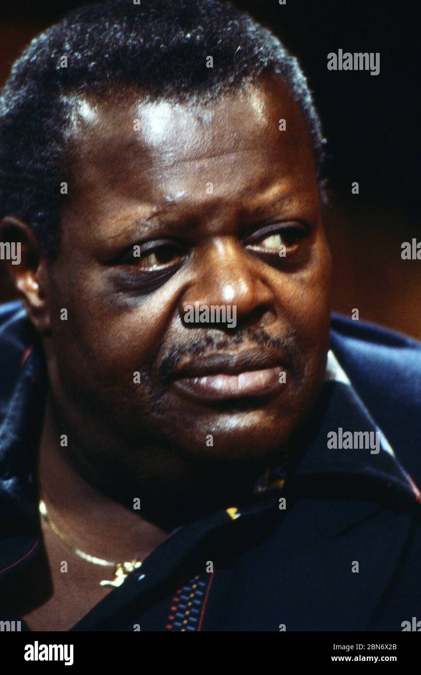 Oscar Peterson, kanadischer Jazzpianist und Komponist, Deutschland um 1994. Canadian jazz pianist and composer Oscar Peterson, Germany around 1994. Stock Photo