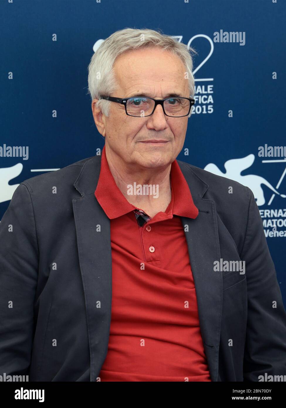 Director Marco Bellocchio attends a photocall for 'Blood Of My Blood' during the 72nd Venice Film Festival at Palazzo del Casino on September 8, 2015 Stock Photo