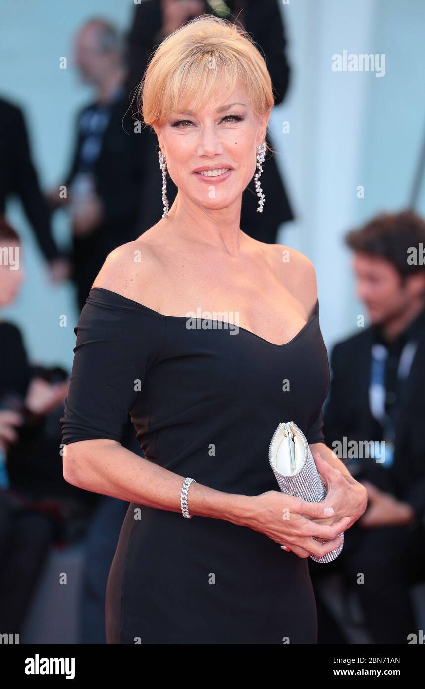 Nancy Brilli attends a premiere for 'Blood Of My Blood' during the 72nd Venice Film Festival at on September 8, 2015 in Venice, Italy. Stock Photo