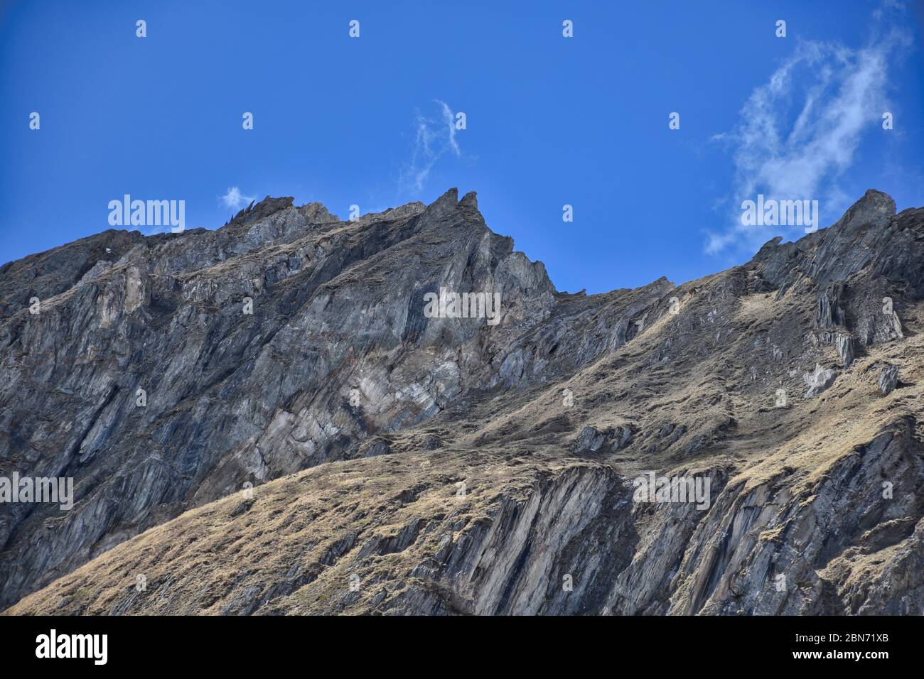 Großglockner, höchster Berg Österreichs, Ködnitztal, Jörgnalm, Kals, Lucknerhaus, Alm, Glockner, Schnee, Eis, Winter, Frühling, Schnee, Schneeschmelze Stock Photo