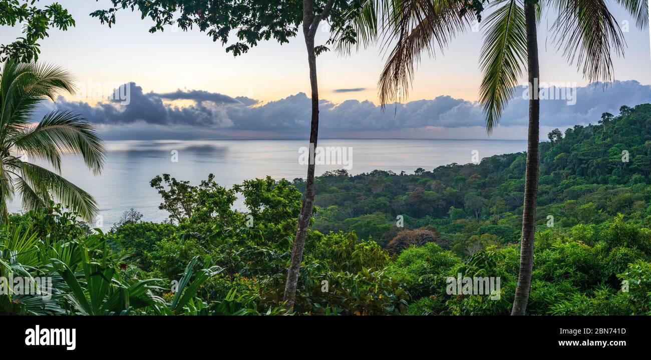Costa Rica Pacific Coast Panorama Stock Photo